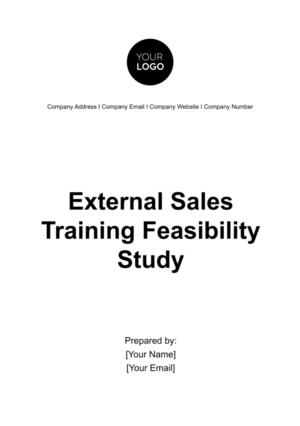 Free External Sales Training Feasibility Study Template