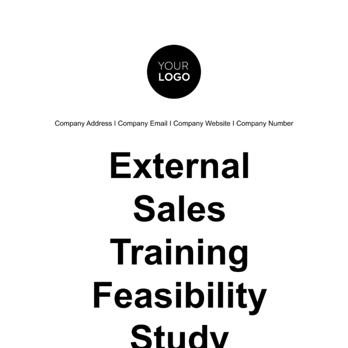 External Sales Training Feasibility Study Template