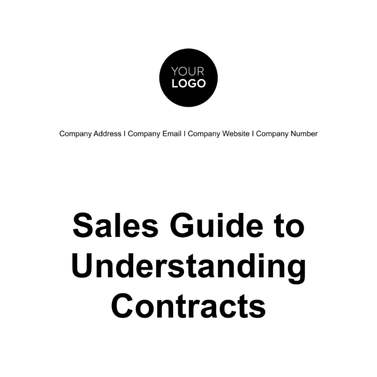 Sales Guide to Understanding Contracts Template