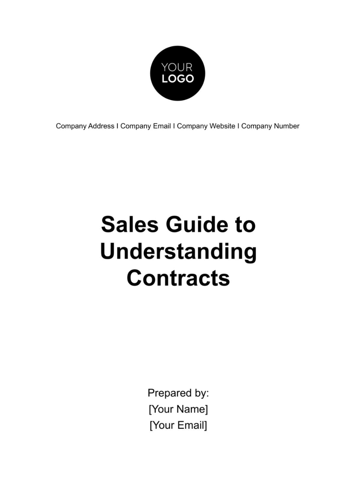 Sales Guide to Understanding Contracts Template - Edit Online & Download