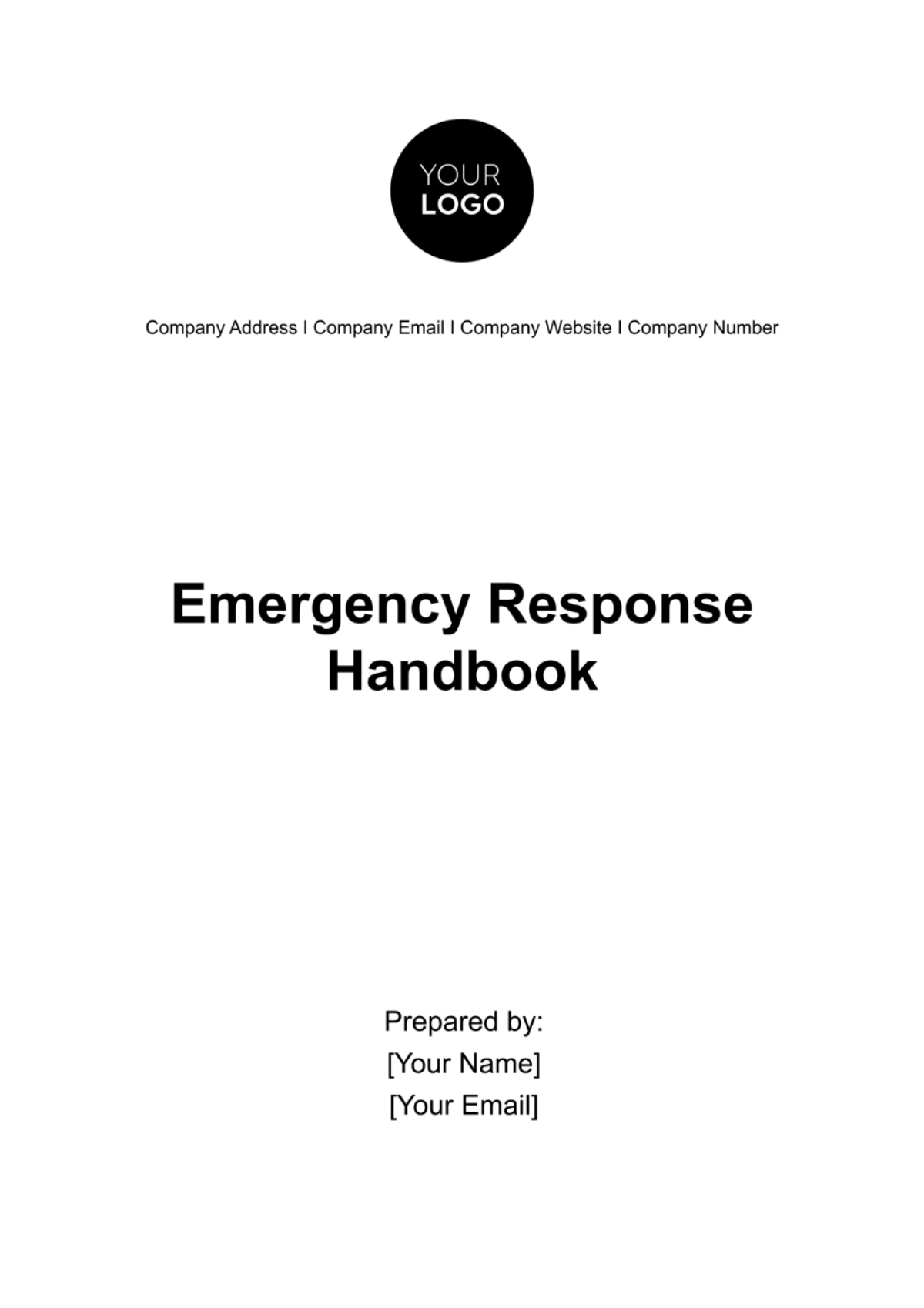 Emergency Response Handbook Template