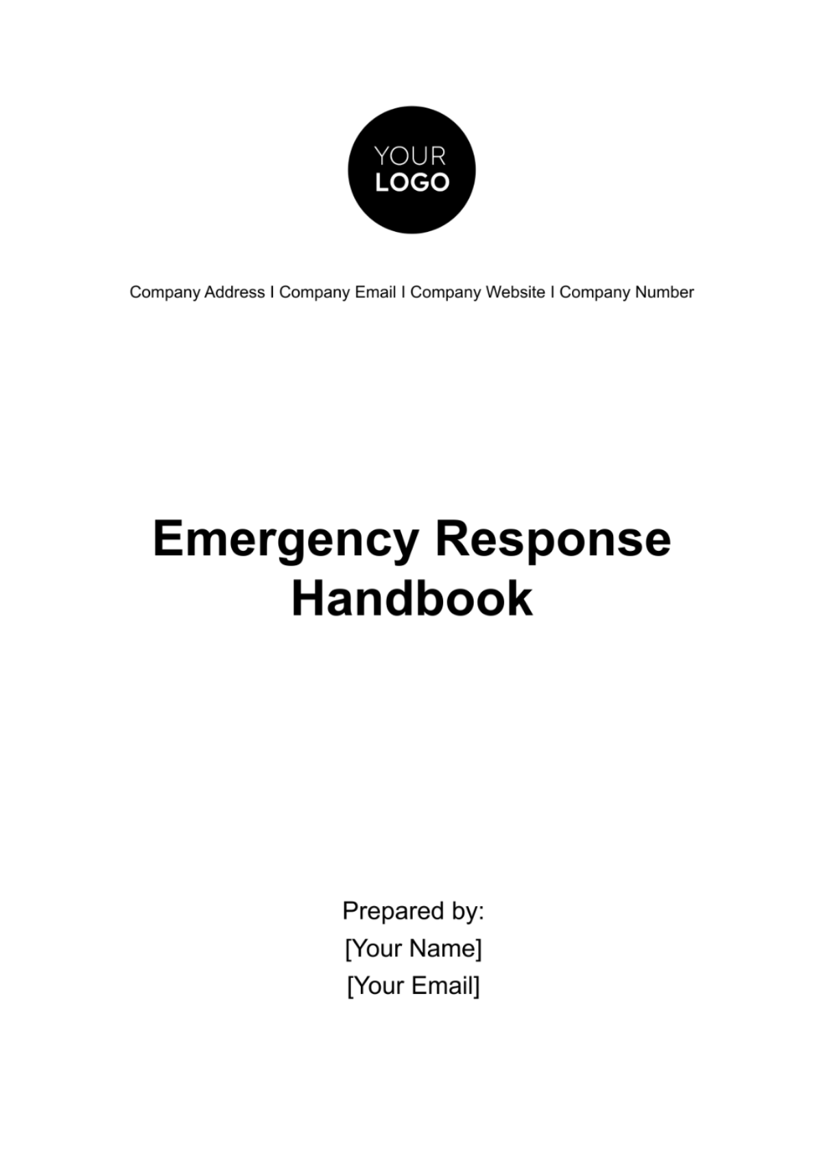 Emergency Response Handbook Template - Edit Online & Download