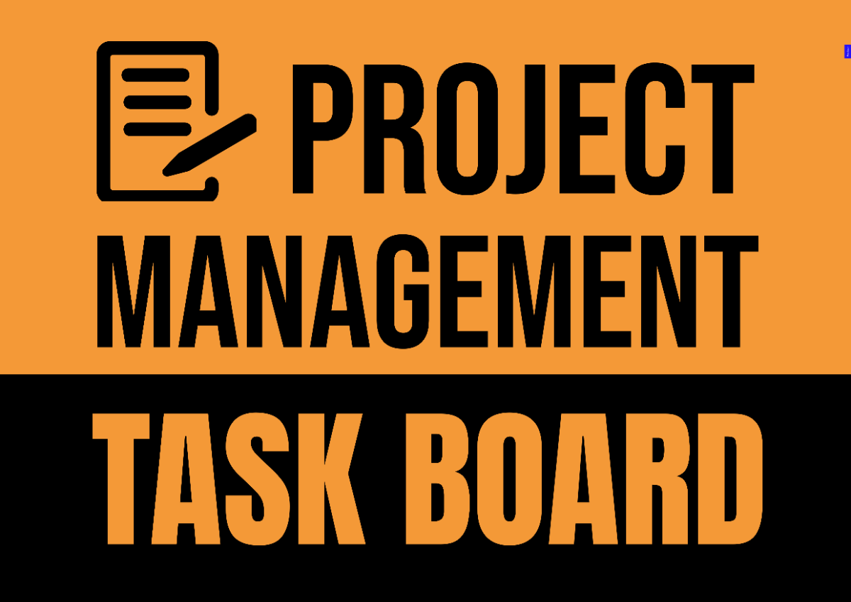 Project Management Task Board Signage Template