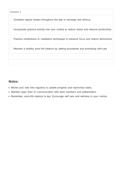 Free Organized To Do List Template to Edit Online