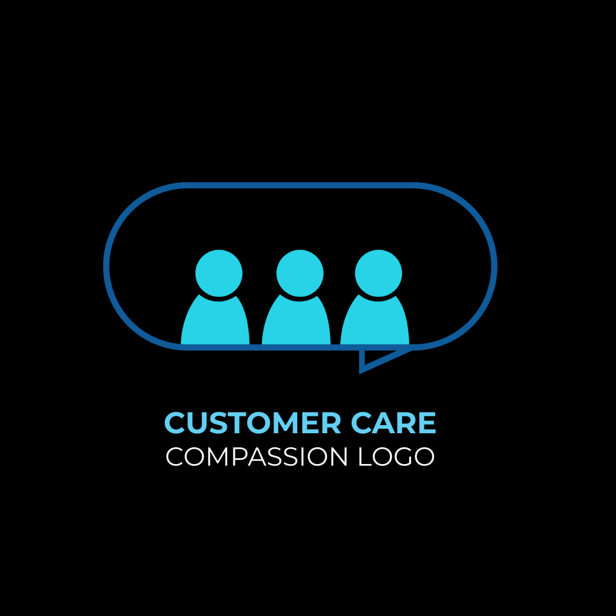 Customer Care Compassion Logo Template