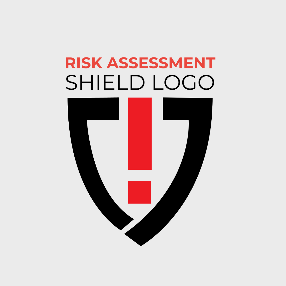 Risk Assessment Shield Logo Template