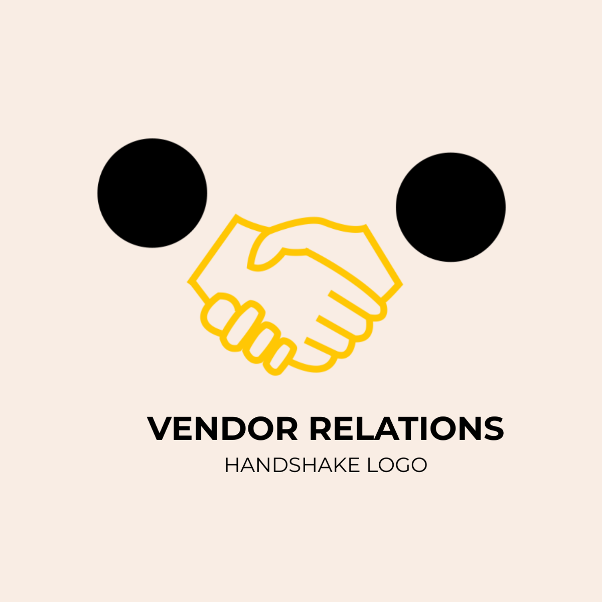 Vendor Relations Handshake Logo Template
