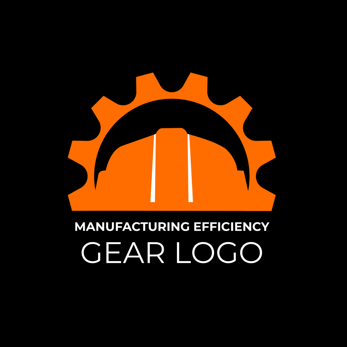 Free Manufacturing Efficiency Gear Logo Template