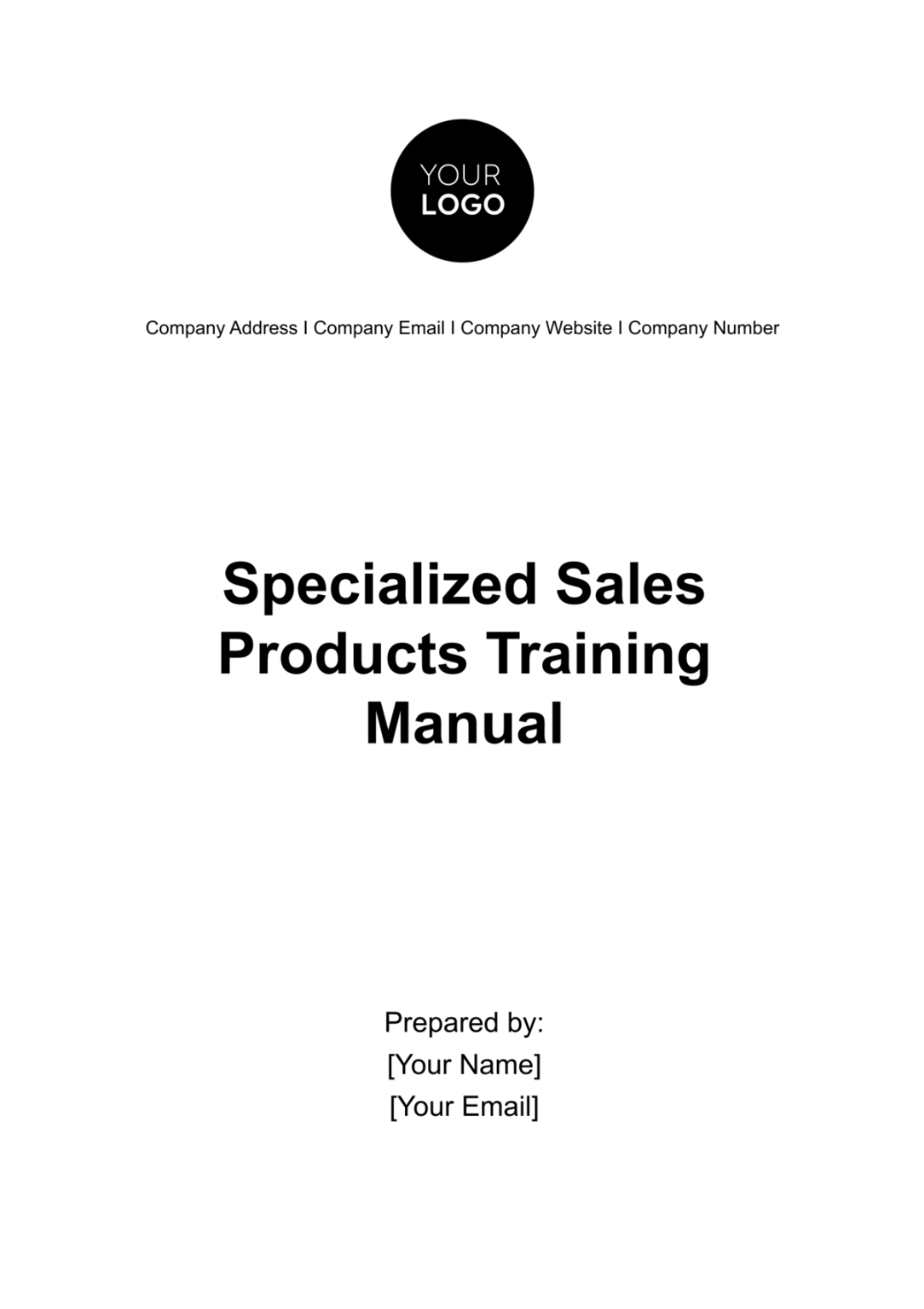 Specialized Sales Products Training Manual Template - Edit Online & Download