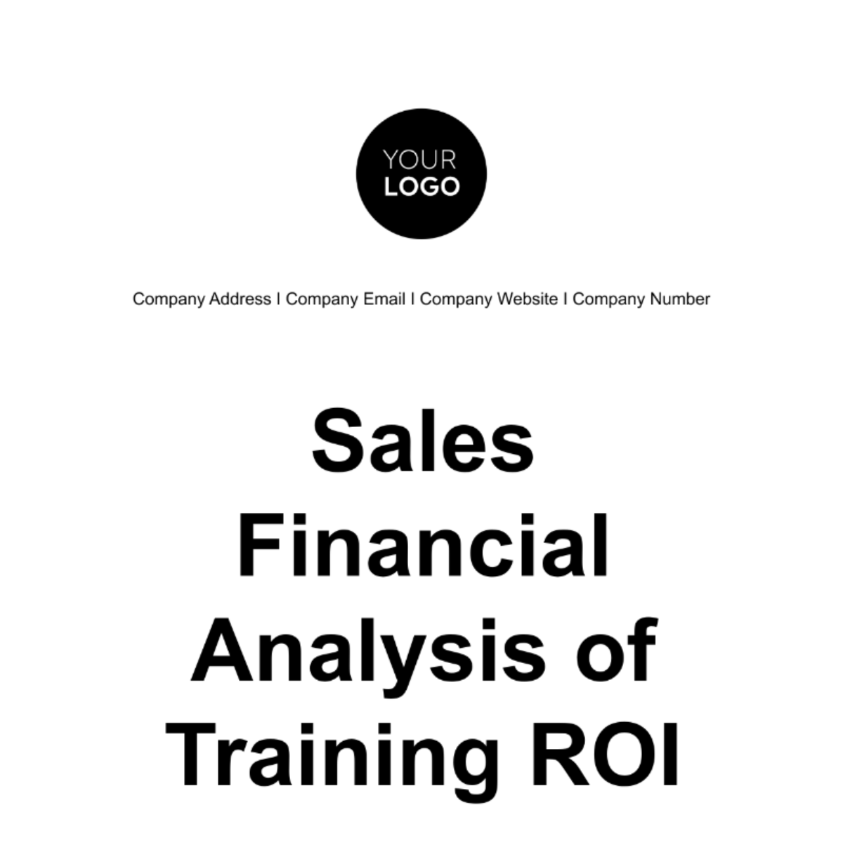Sales Financial Analysis of Training ROI Template