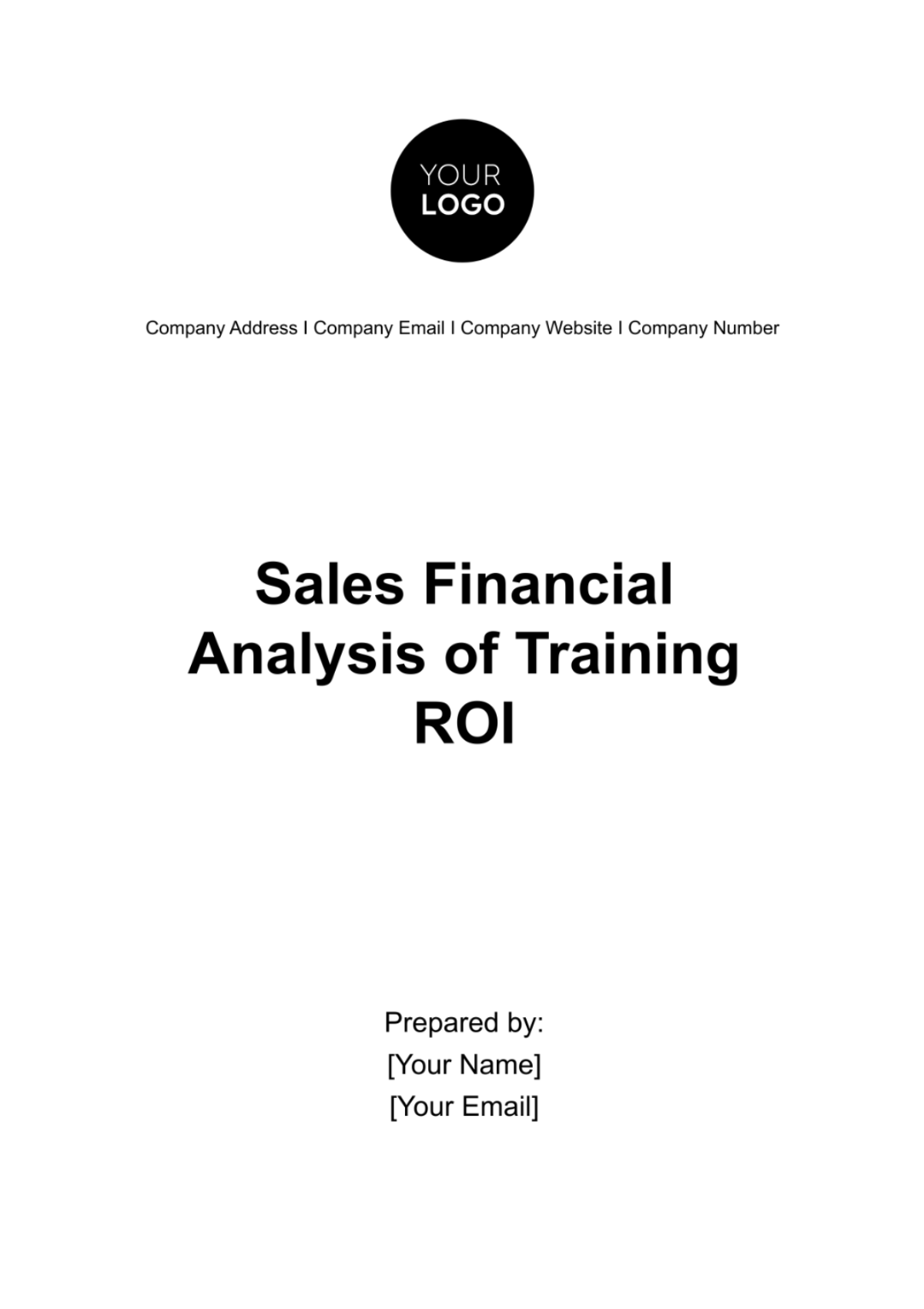 Sales Financial Analysis of Training ROI Template - Edit Online & Download