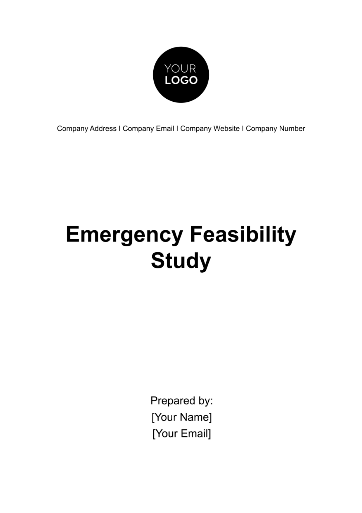 Emergency Feasibility Study Template