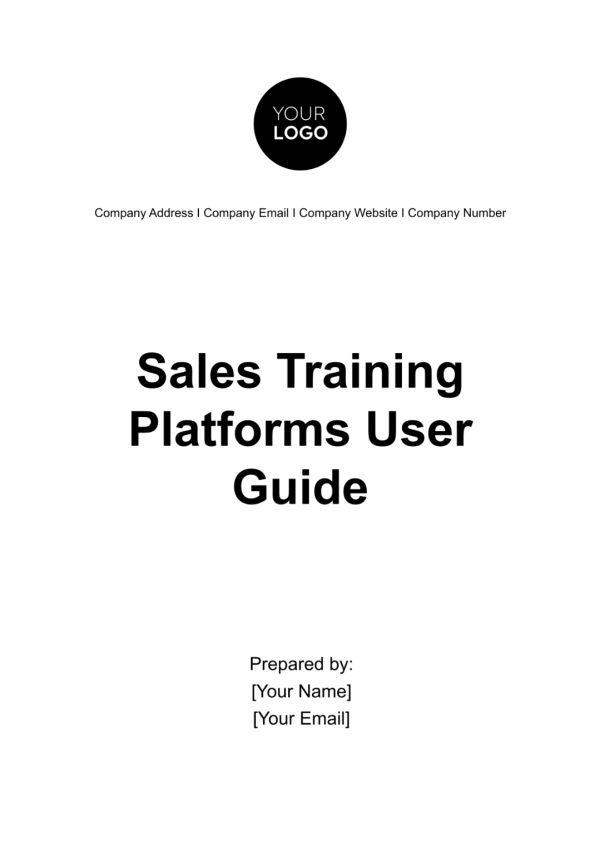 Free Sales Training Platforms User Guide Template