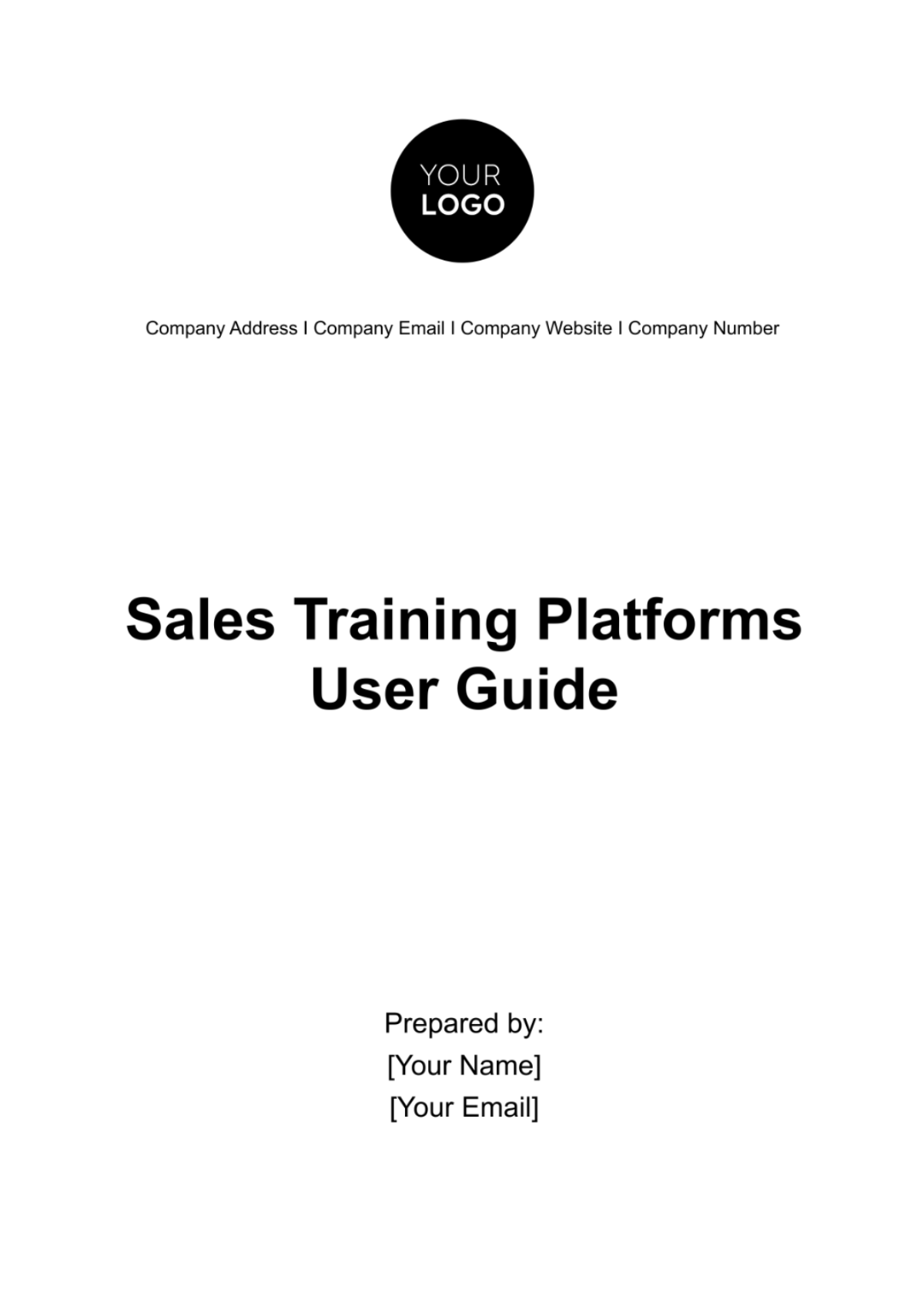 Sales Training Platforms User Guide Template - Edit Online & Download