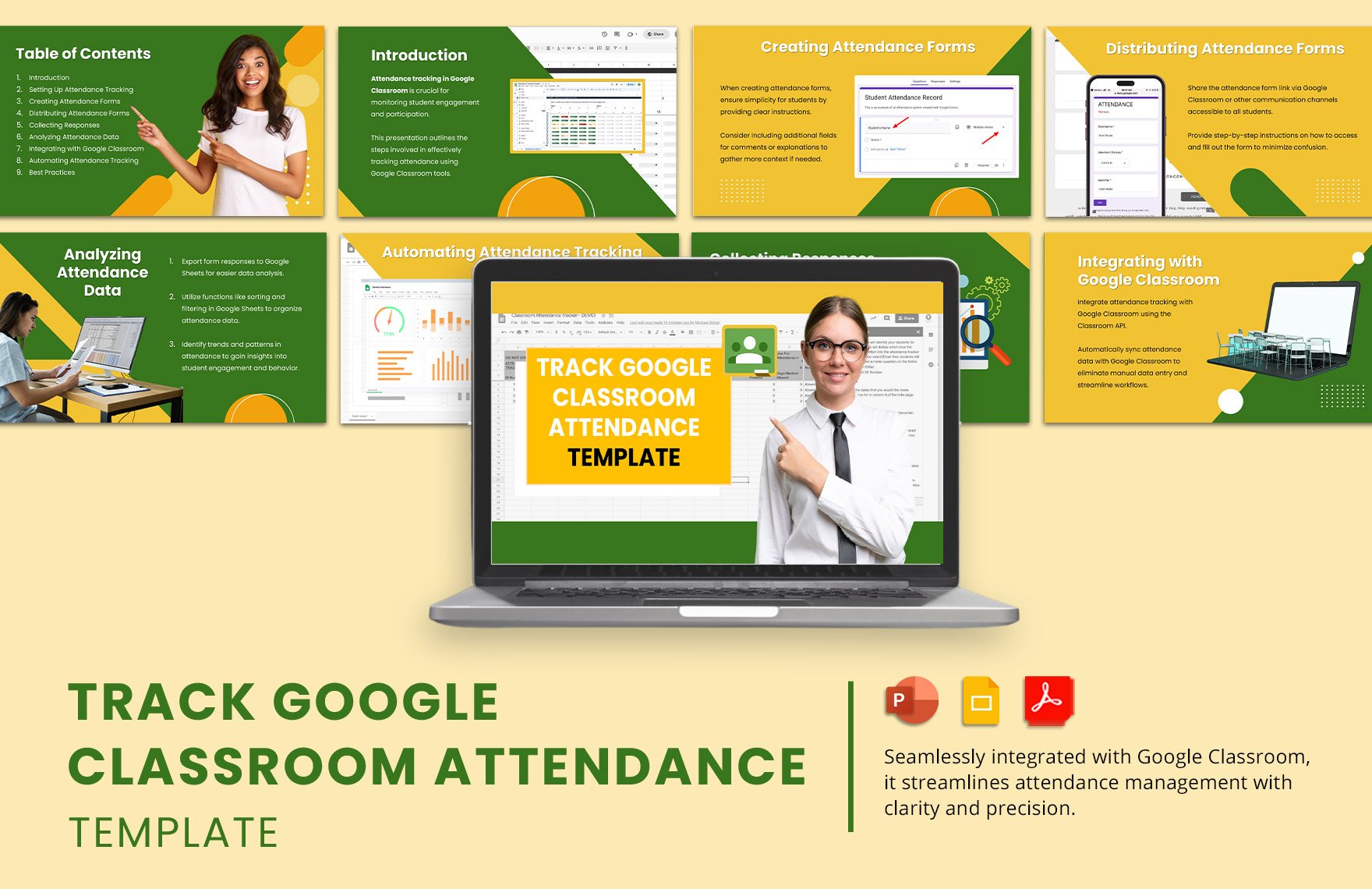 Track Google Classroom Attendance Template in PDF, PowerPoint, Google Slides