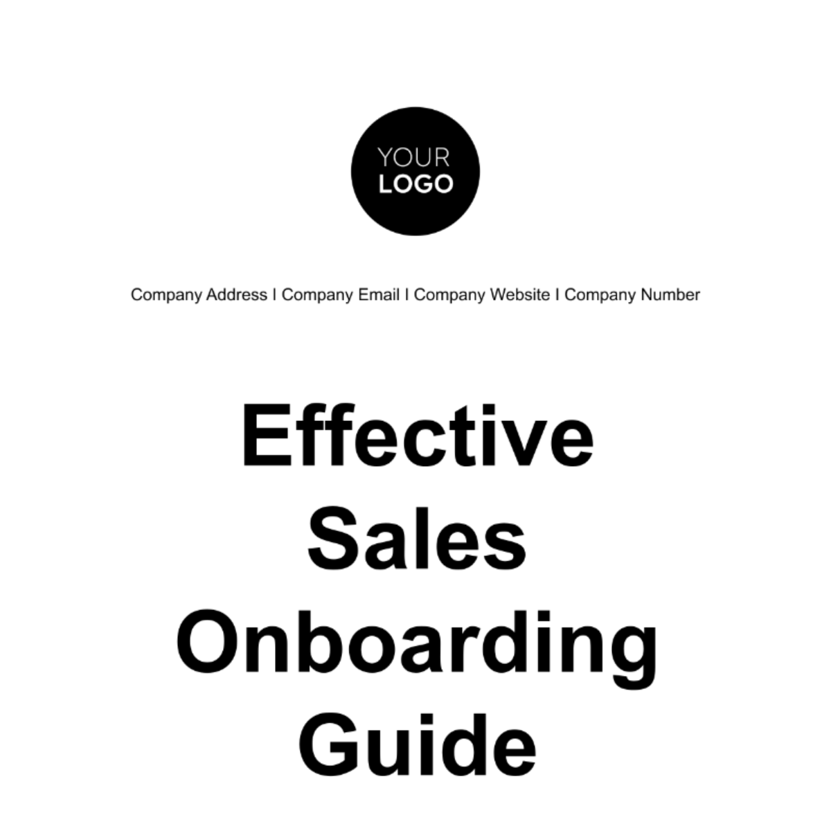 Free Effective Sales Onboarding Guide Template