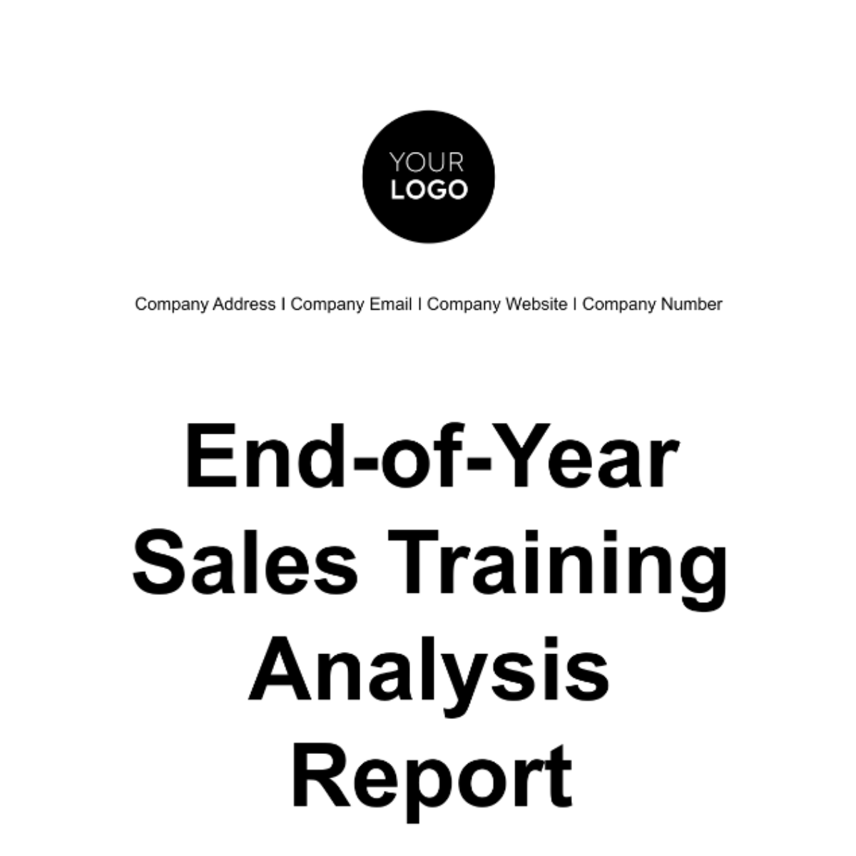 Free End-of-Year Sales Training Analysis Report Template