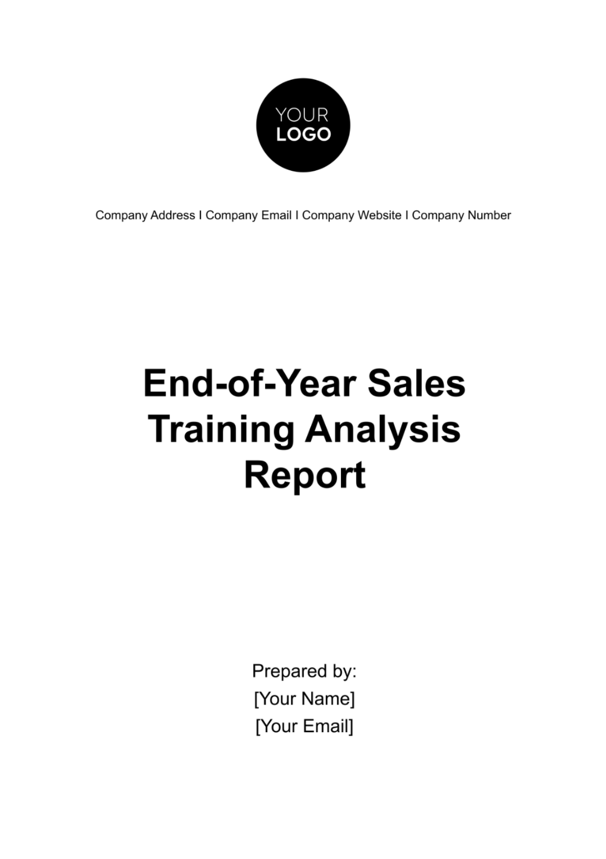 End-of-Year Sales Training Analysis Report Template - Edit Online & Download