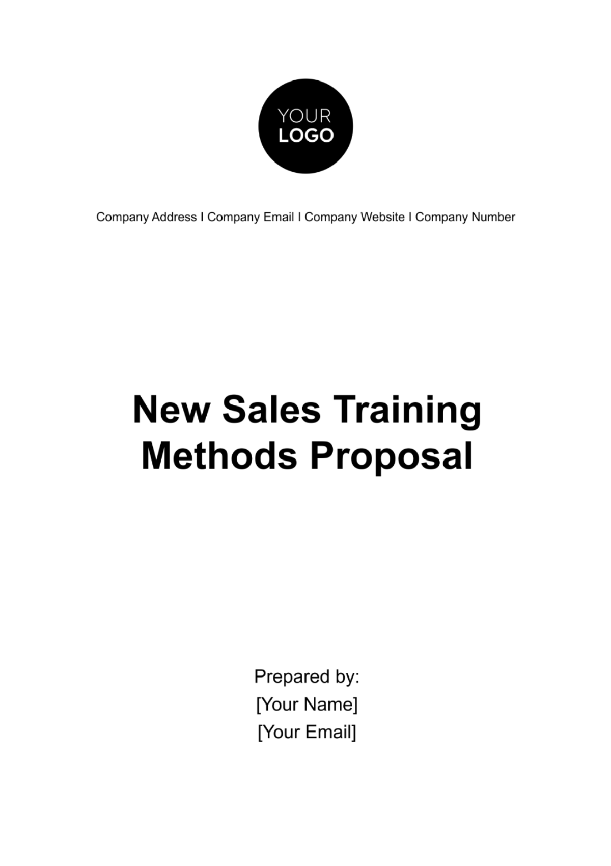 New Sales Training Methods Proposal Template - Edit Online & Download