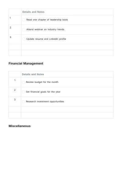 Free Comprehensive To Do List Template to Edit Online