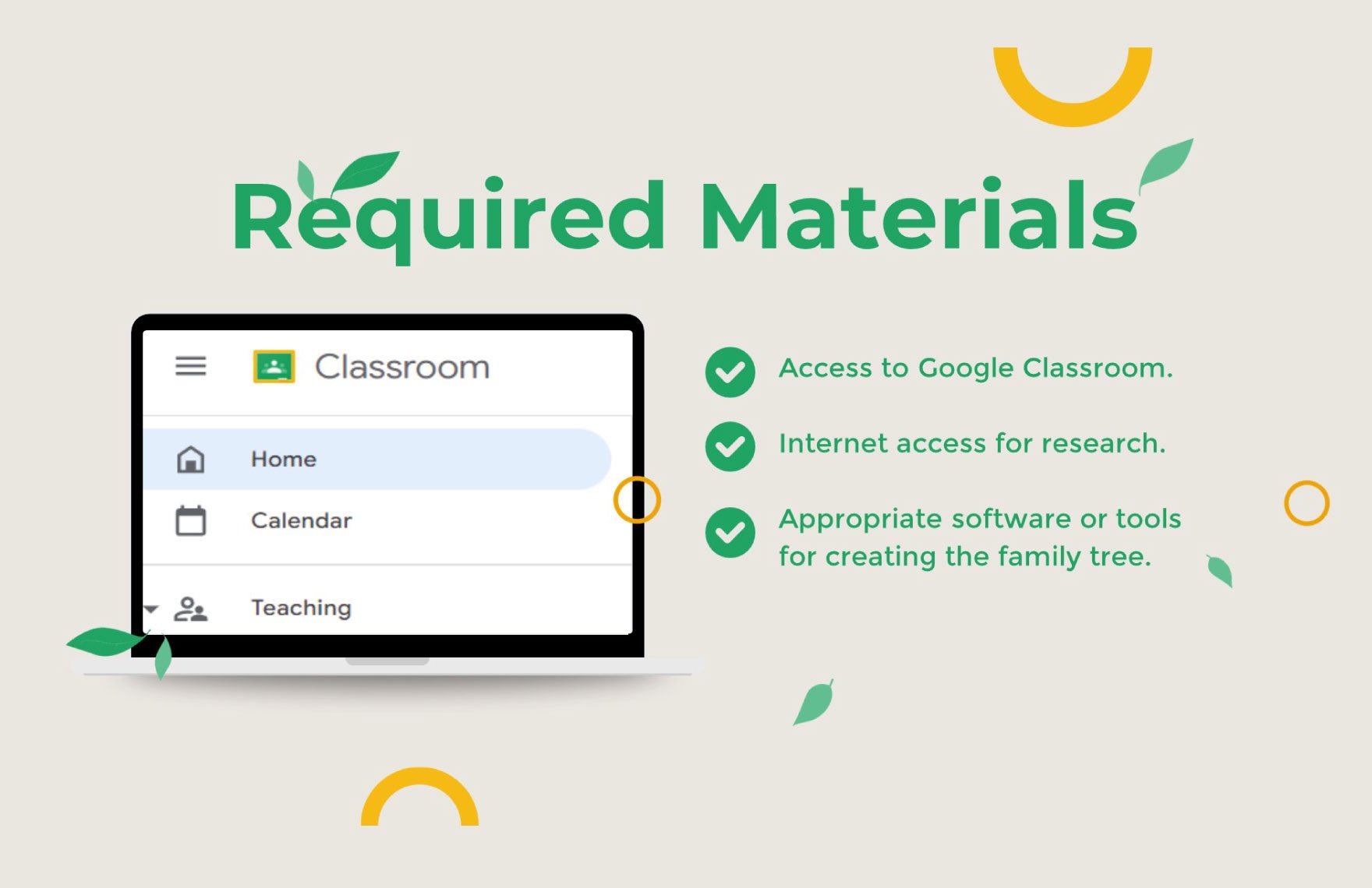 Google Classroom Family Tree Template
