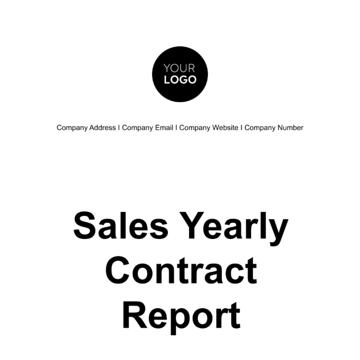 Free Sales Yearly Contract Report Template