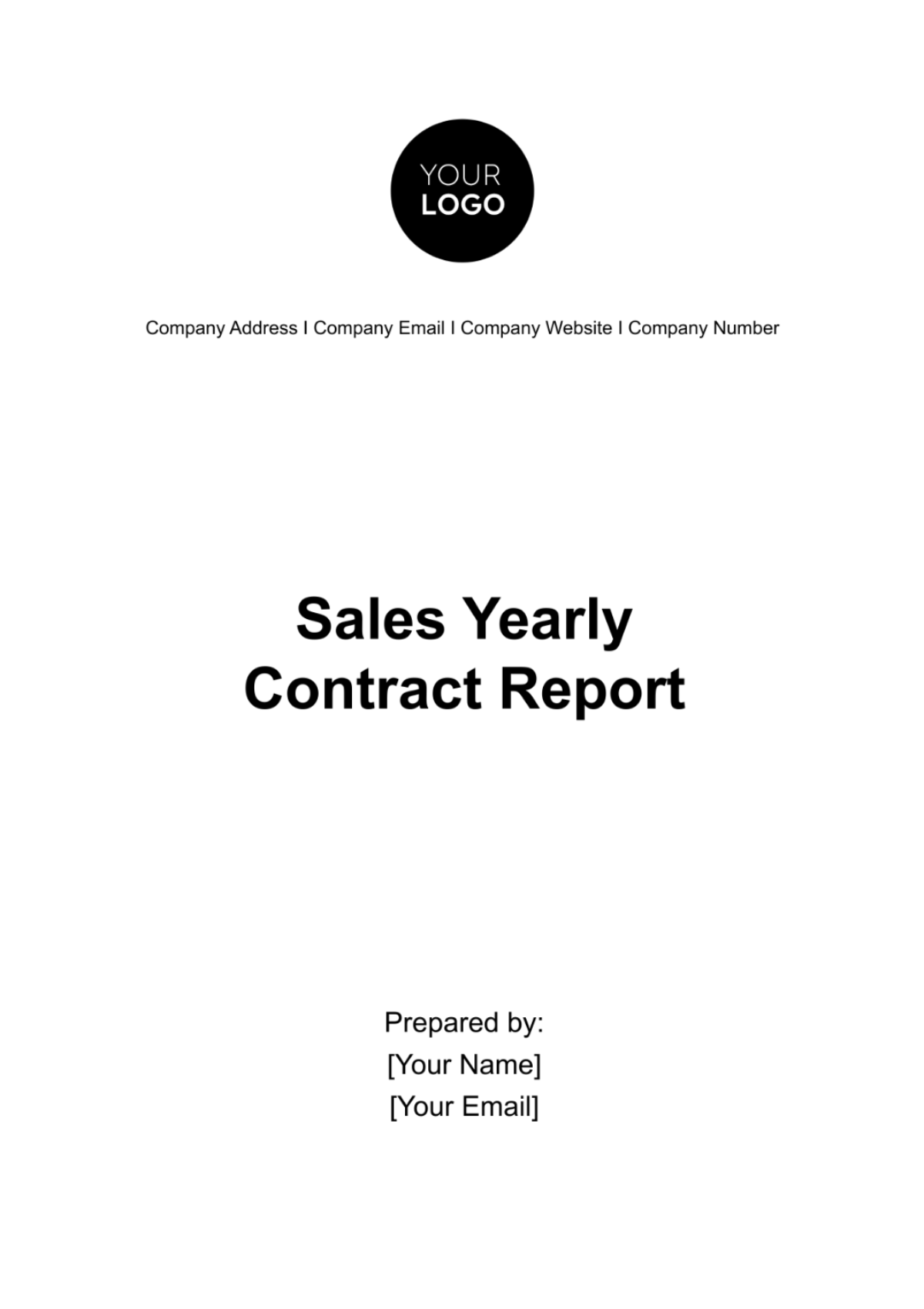 Sales Yearly Contract Report Template - Edit Online & Download