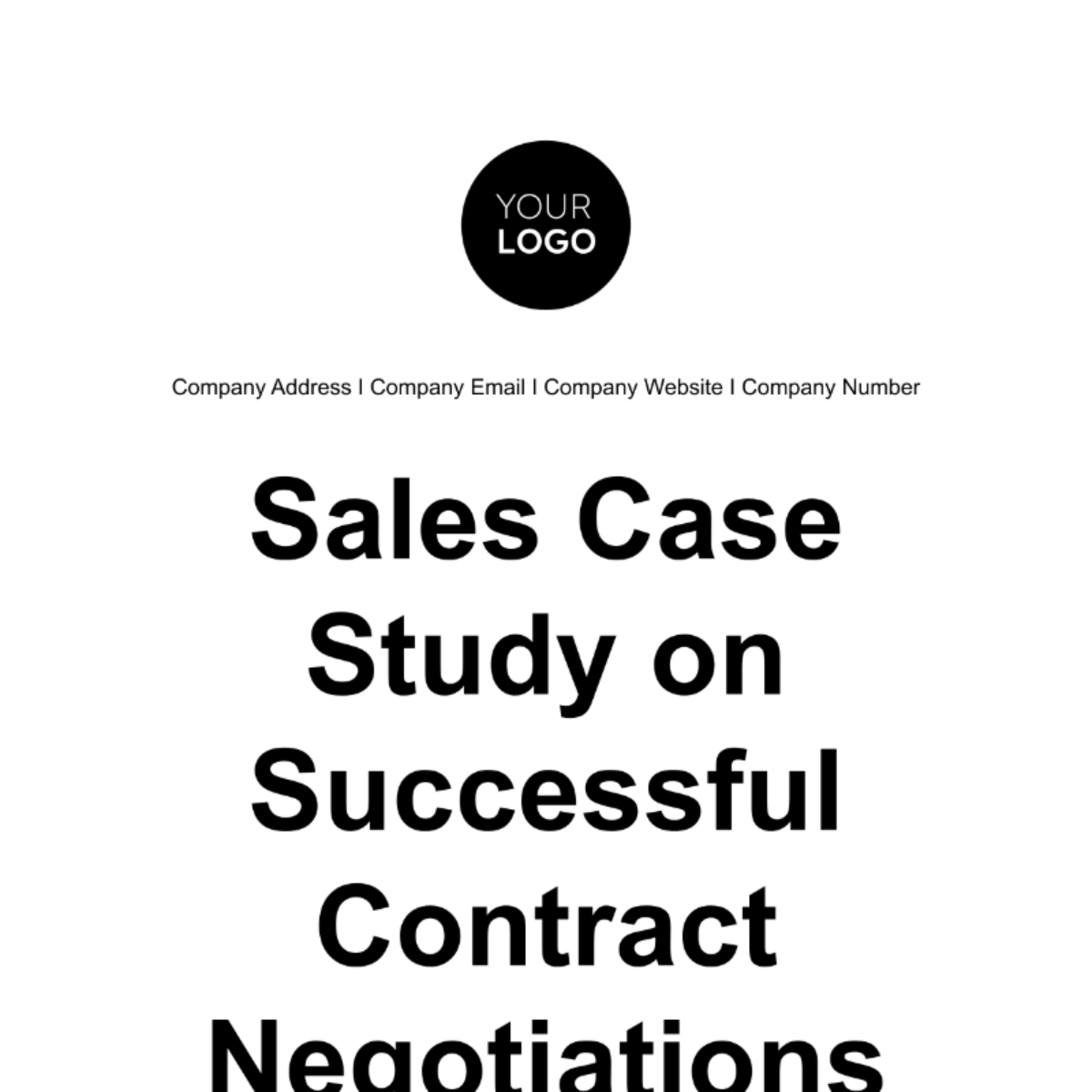 Sales Case Study on Successful Contract Negotiations Template