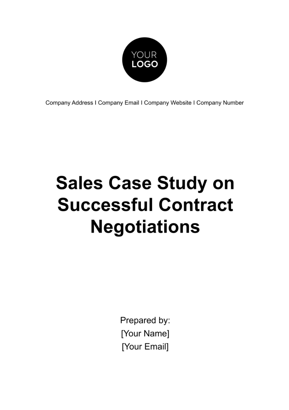 Sales Case Study on Successful Contract Negotiations Template - Edit Online & Download