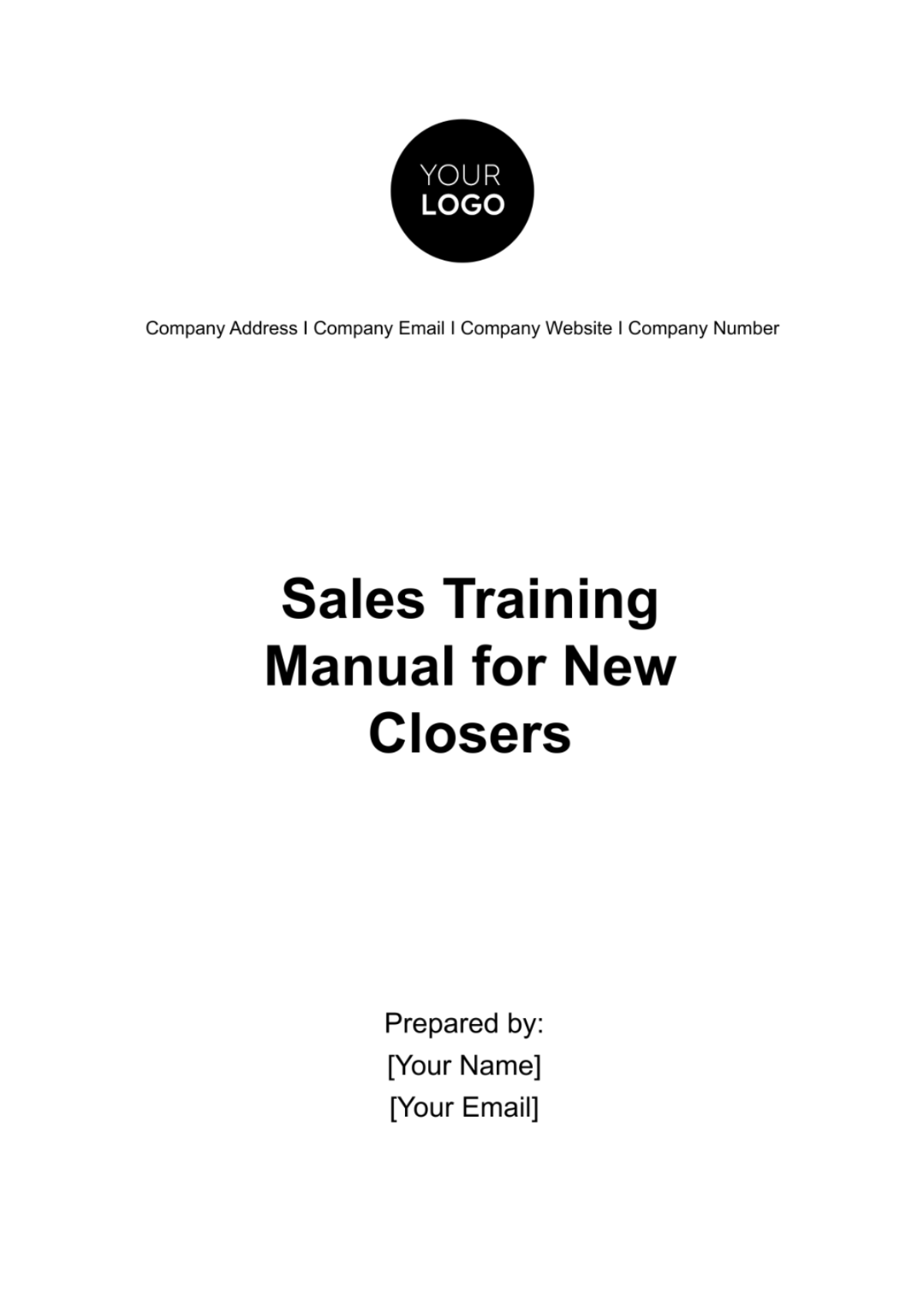 Sales Training Manual for New Closers Template - Edit Online & Download