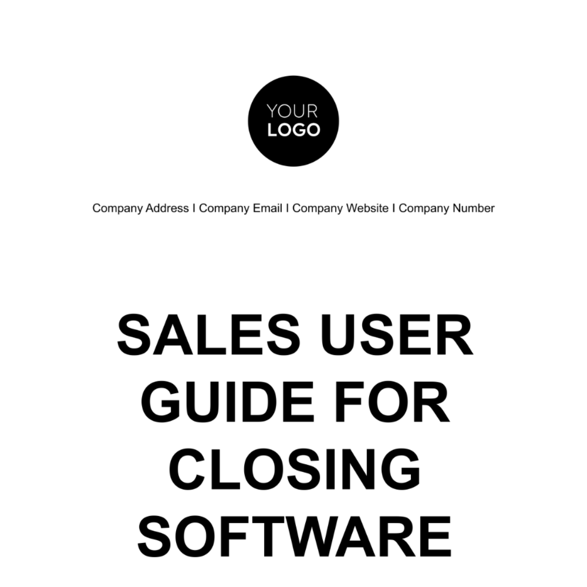 Sales User Guide for Closing Software Template - Edit Online & Download ...