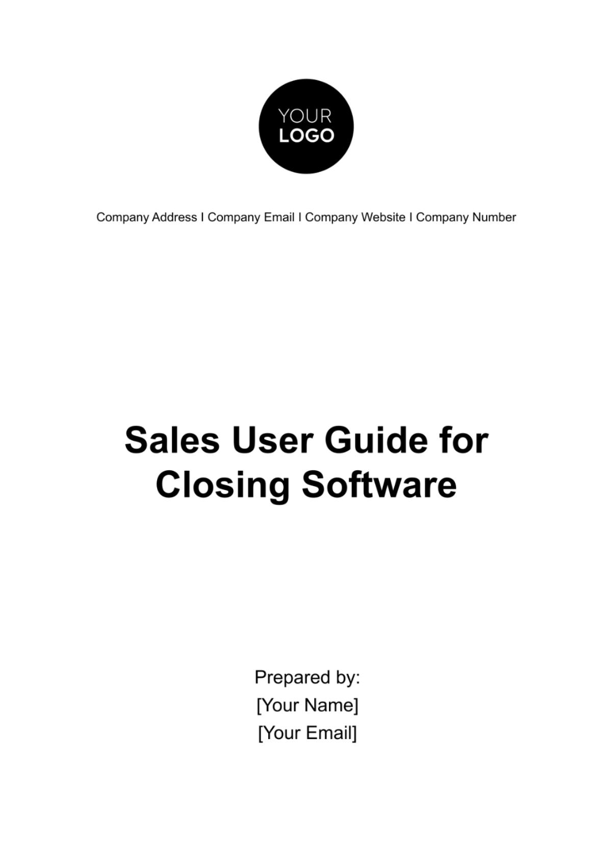 Sales User Guide for Closing Software Template - Edit Online & Download