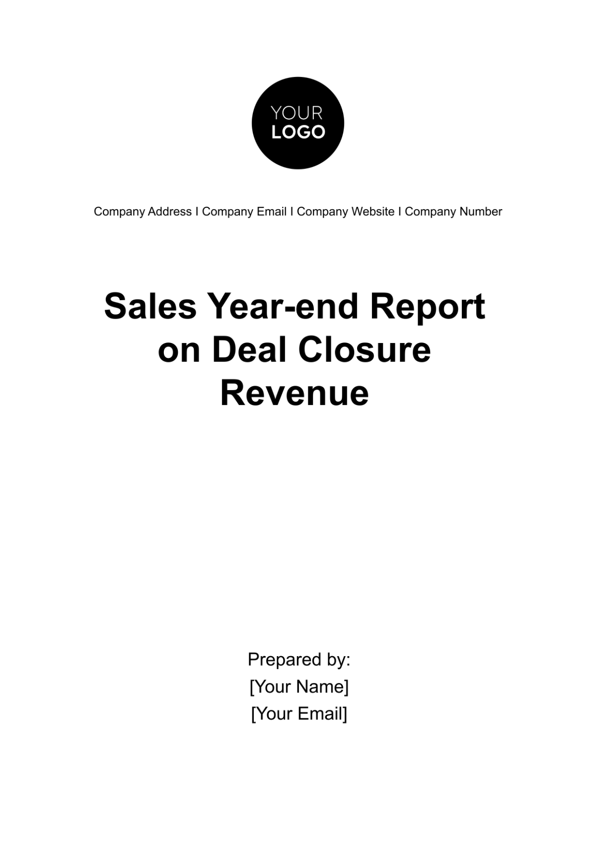 Sales Year-end Report on Deal Closure Revenue Template