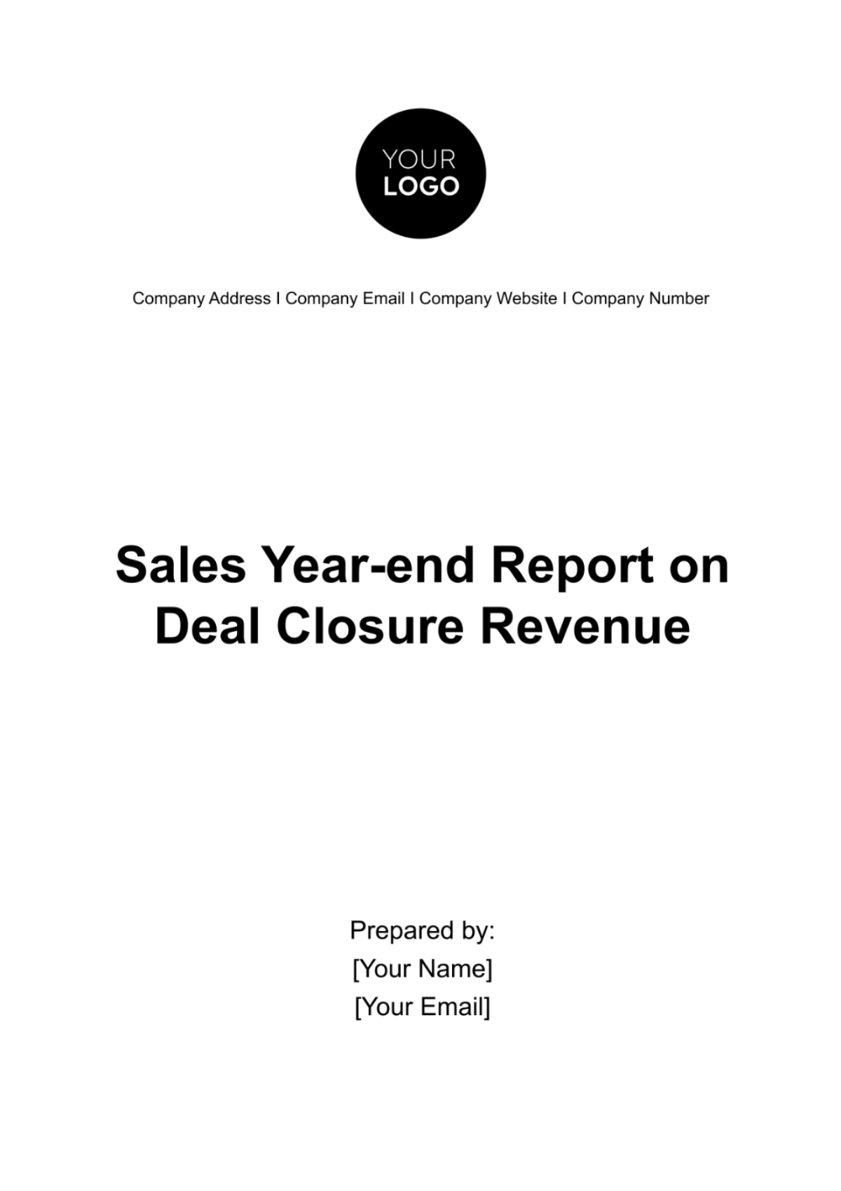 Sales Year-end Report on Deal Closure Revenue Template - Edit Online & Download