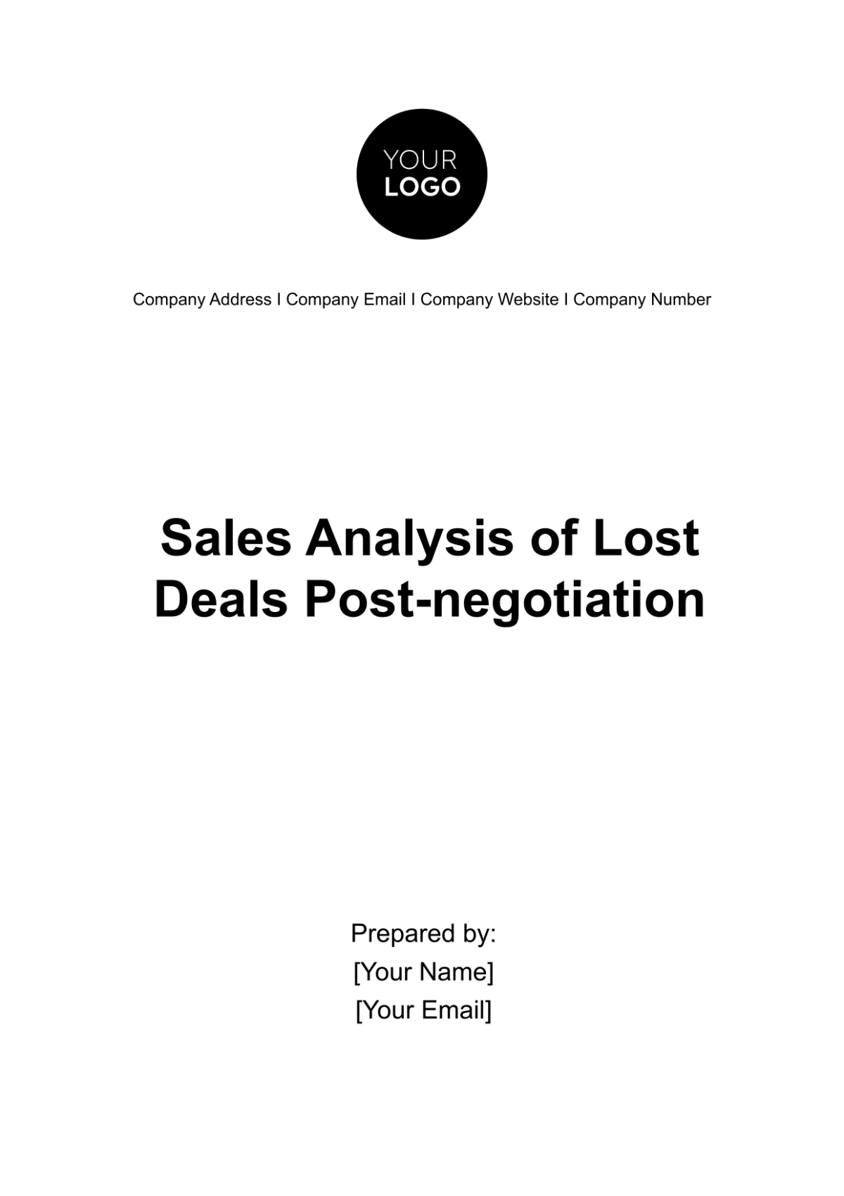 Sales Analysis of Lost Deals Post-Negotiation Template