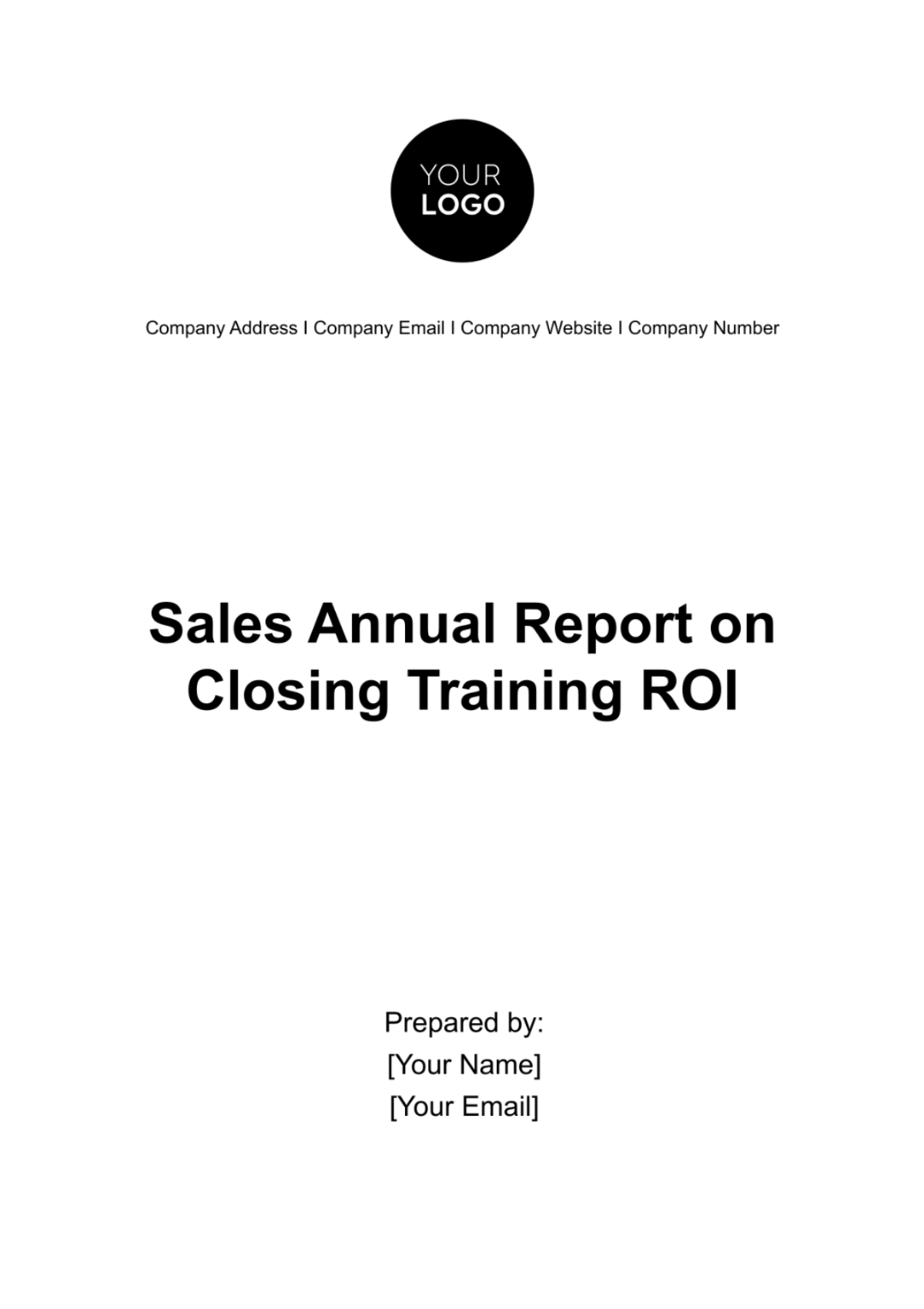 Sales Annual Report on Closing Training ROI Template - Edit Online & Download