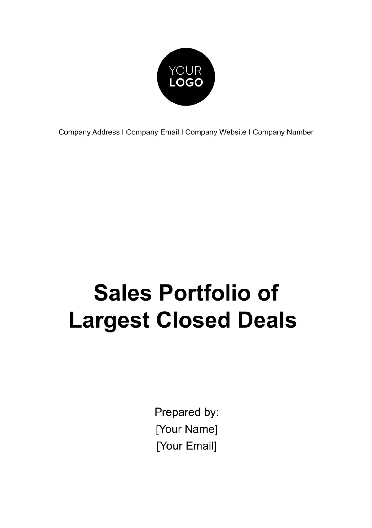 Free Sales Portfolio of Largest Closed Deals Template