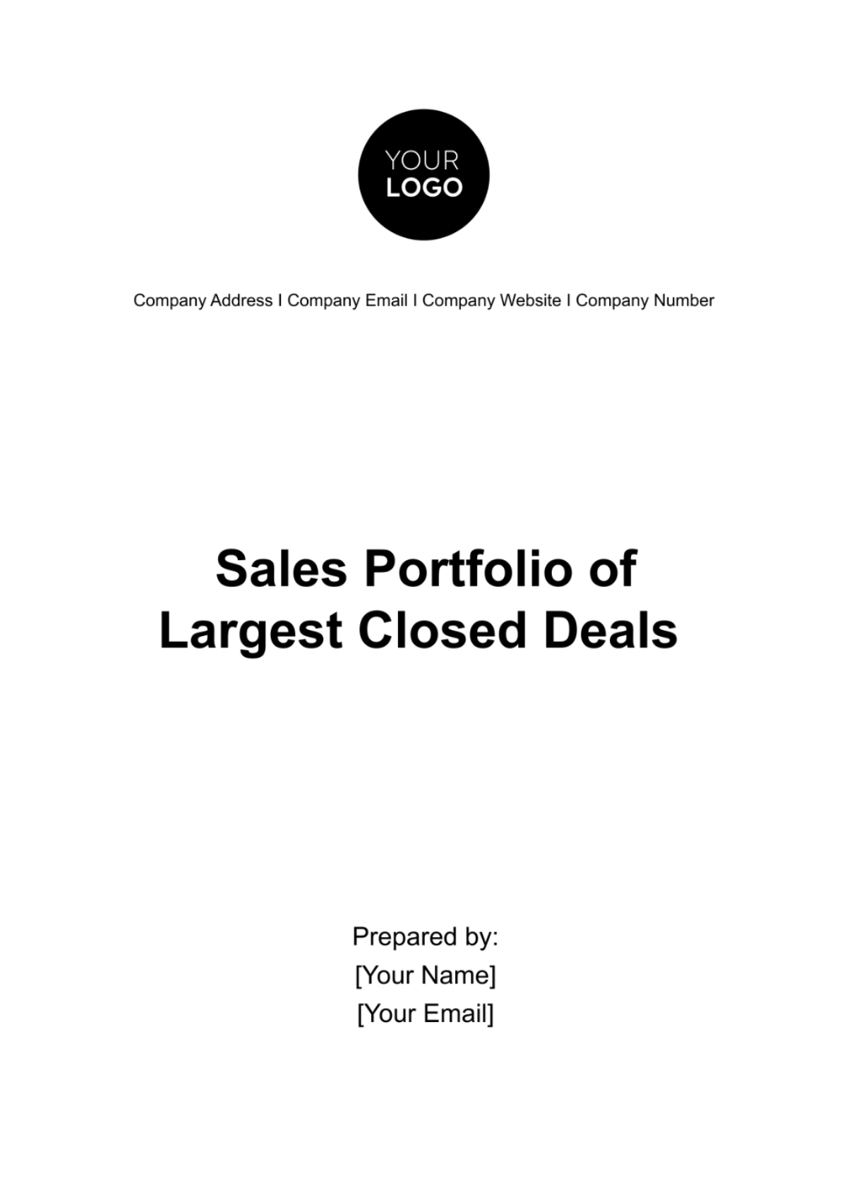 Sales Portfolio of Largest Closed Deals Template - Edit Online & Download