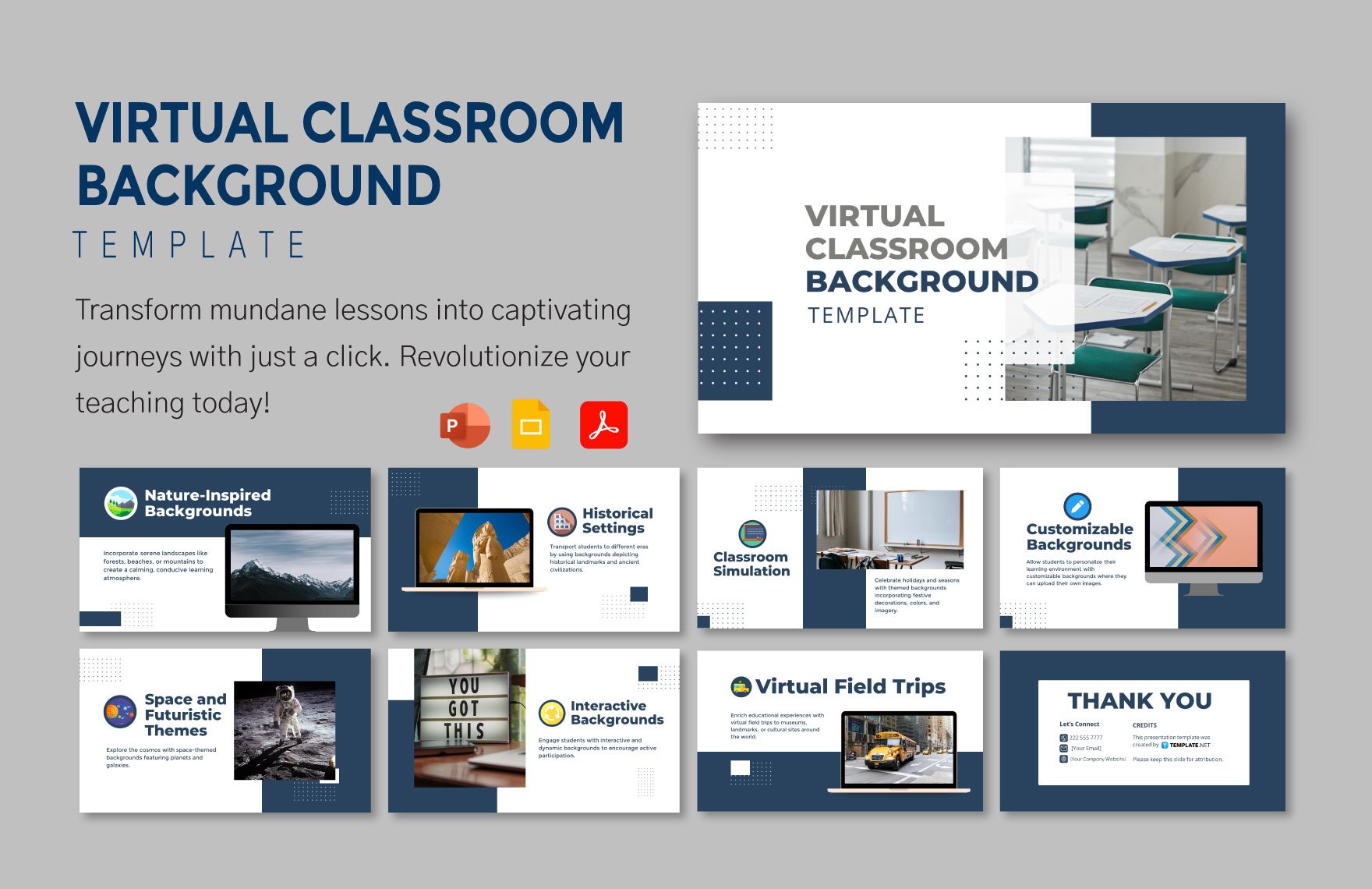 Virtual Classroom Background Template