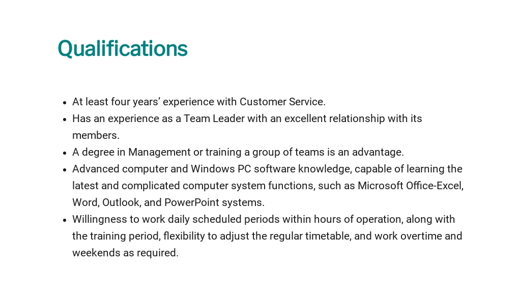 Free Customer Service Team Leader Job Description Template 5.jpe