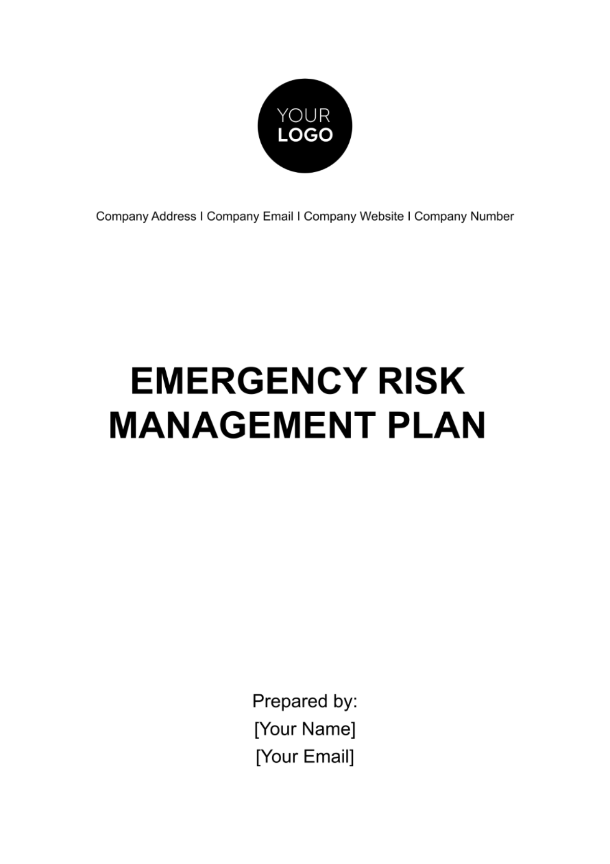 Emergency Risk Management Plan Template