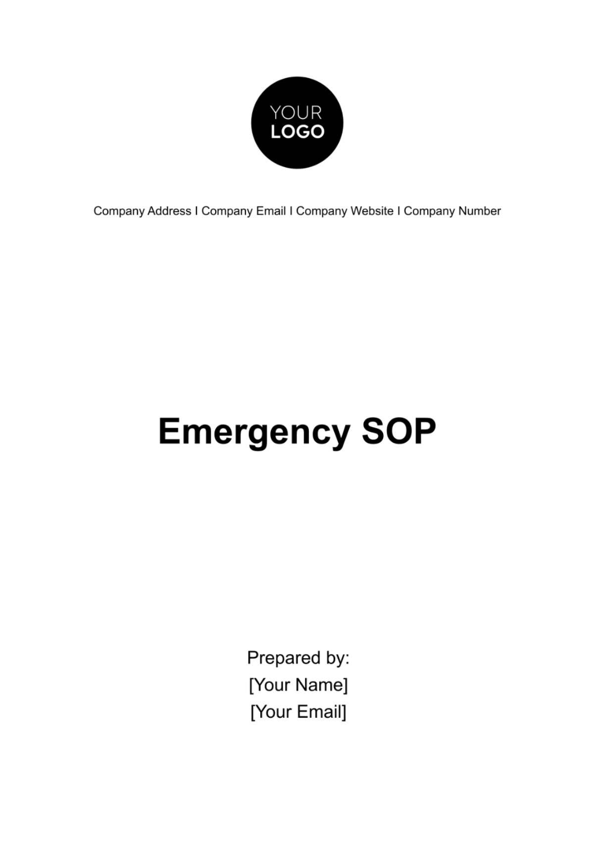 Emergency SOP Template - Edit Online & Download