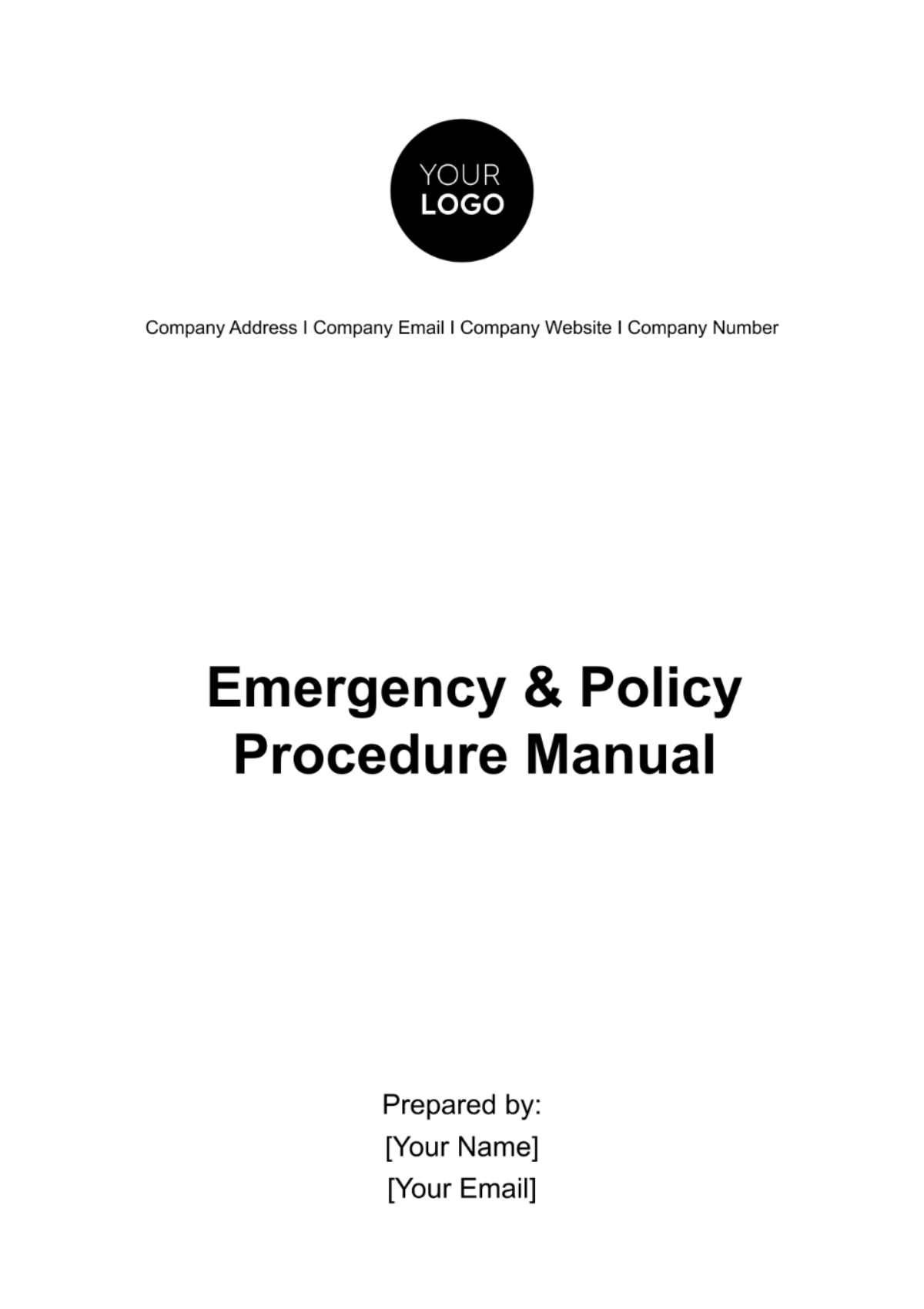 Emergency Policy & Procedure Manual Template