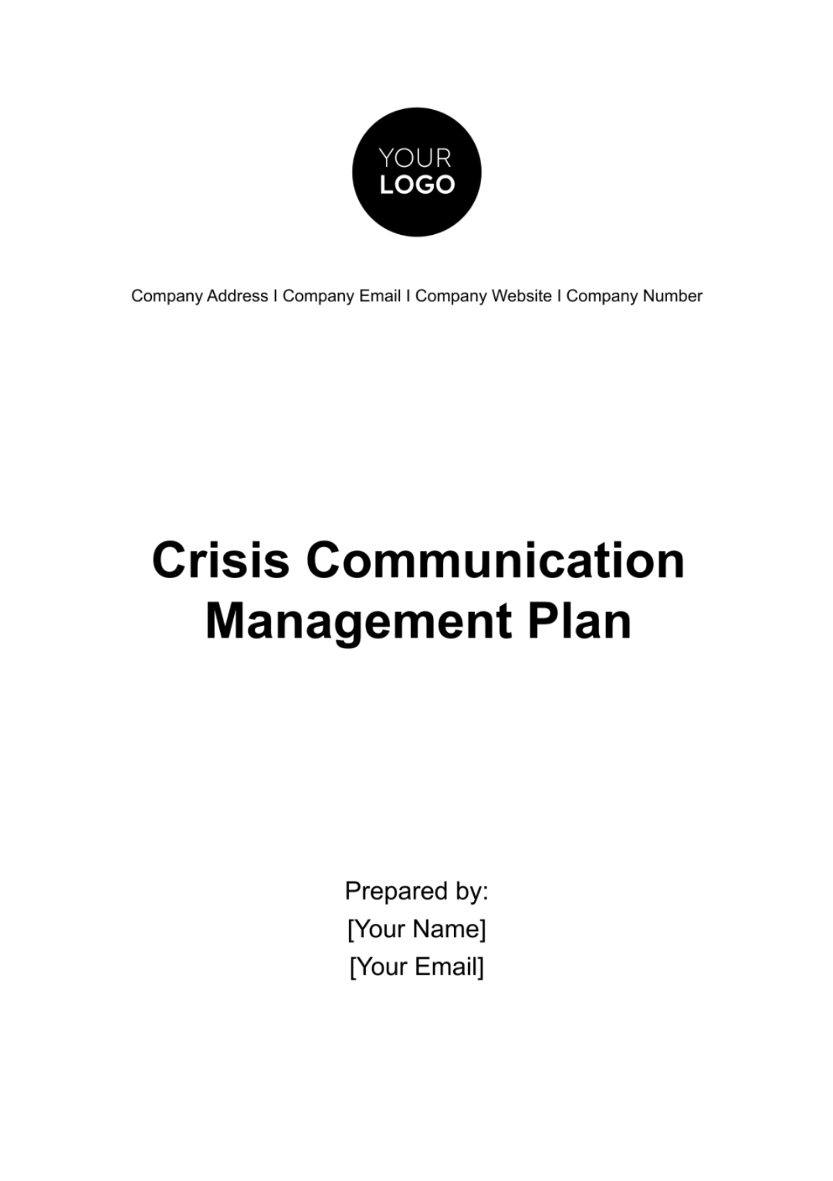 Crisis Communication Management Plan Template - Edit Online & Download