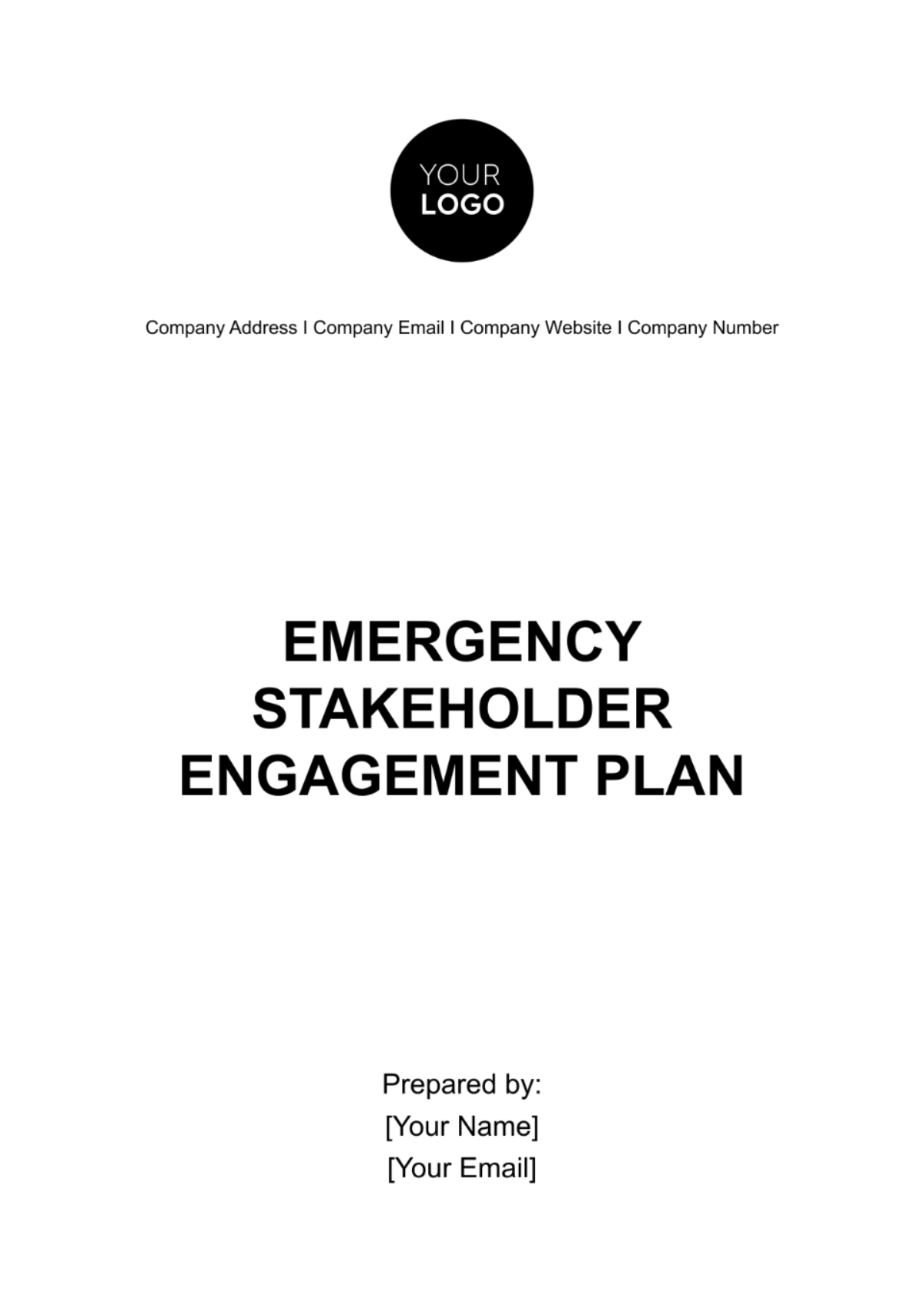 Free Emergency Stakeholder Engagement Plan Template