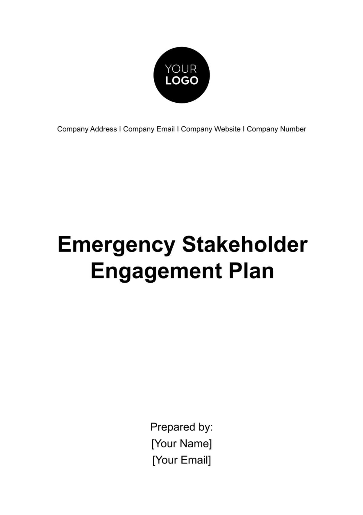 Emergency Stakeholder Engagement Plan Template - Edit Online & Download