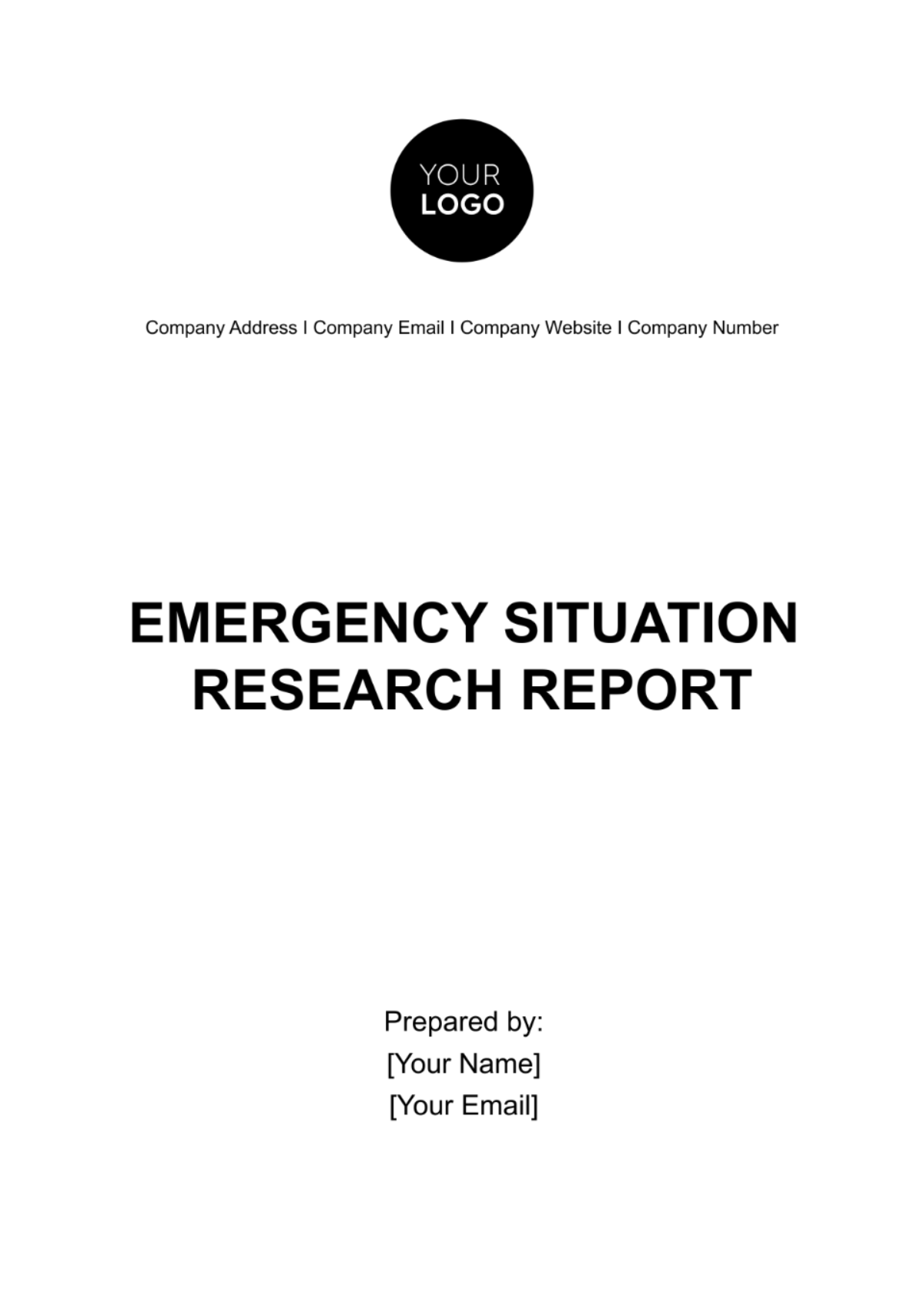 Free Emergency Situation Research Report Template