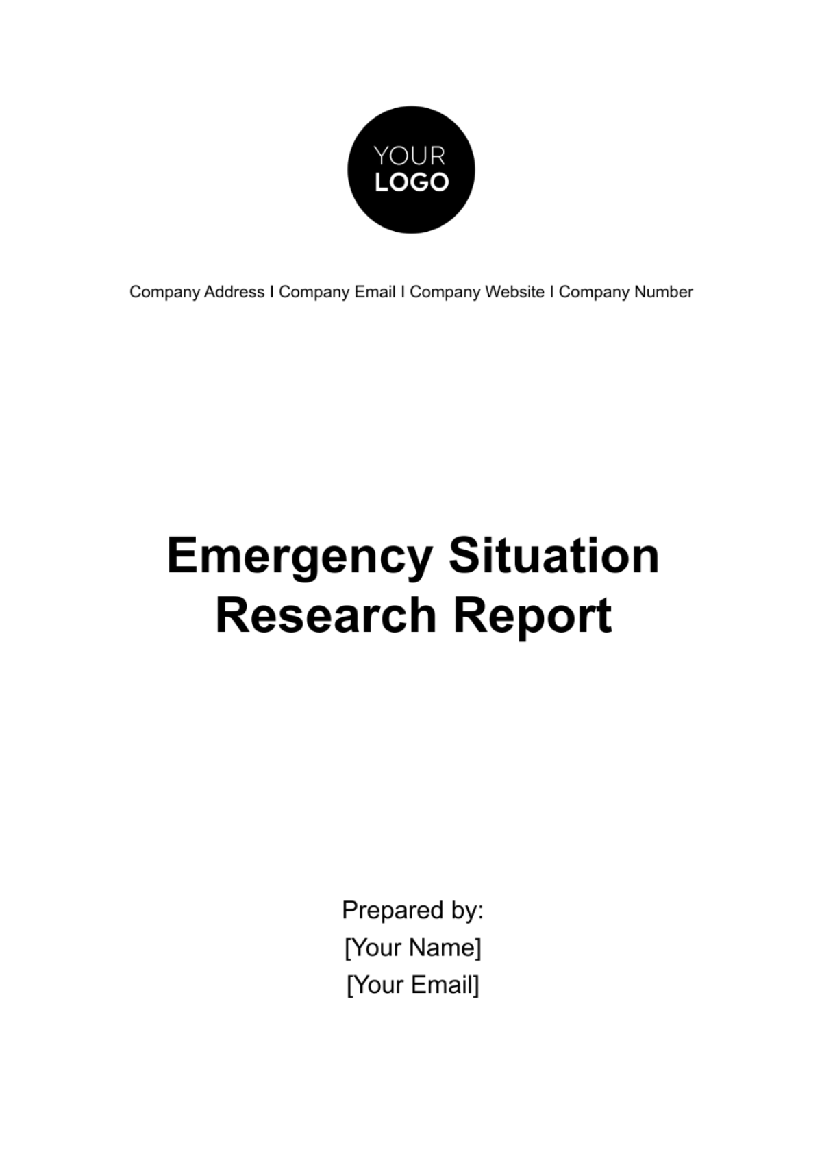 Emergency Situation Research Report Template - Edit Online & Download