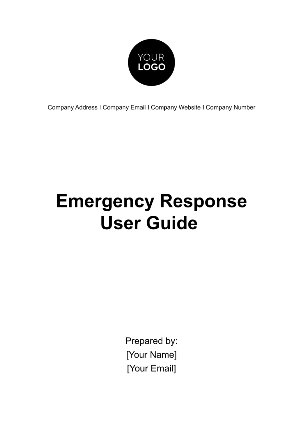Free Emergency Response User Guide Template