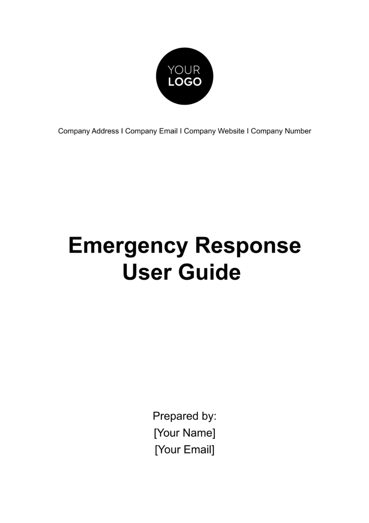 Emergency Response User Guide Template - Edit Online & Download